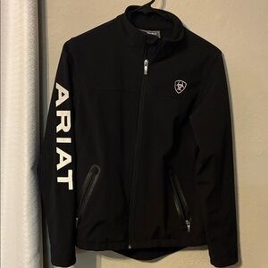 Ariat Black Softshell Jacket with White Logo